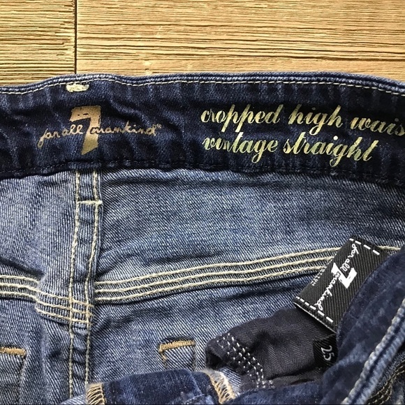7FAM Cropped High Waist Vintage Straight Jeans - Picture 4 of 5